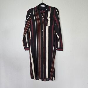 Who What Where Longline Multi Color‎ Shirt Career Dress Size XS